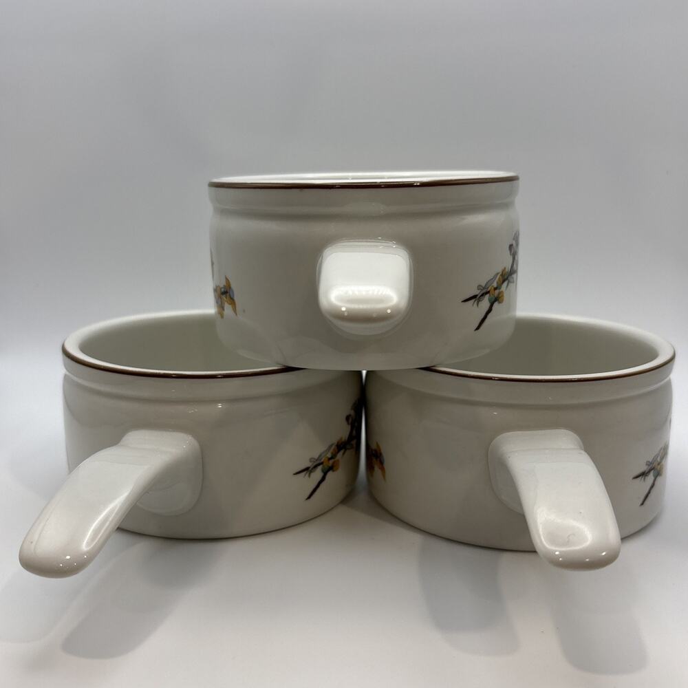 Citation Stoneware WOODHILL 4 3/8" Handled French Onion Soup Bowls - Set of 3 - Picture 7 of 7
